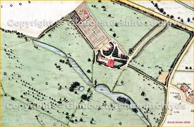 011e Charlton Park Estate Map (Old Park) close-up 1843 © Glos Archives