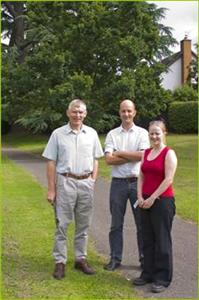 143 the author with C Chevaise & L Mulraine on footpath between King William Drive and Moorend Road 2008 ©Annie Hanks